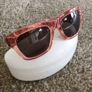 Women’s coral peach Celine designer sunglasses